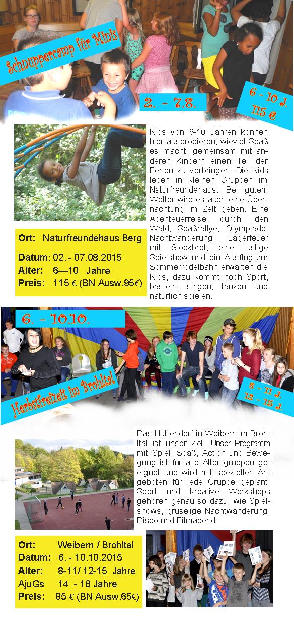 Schnuppercamp für Kids 2015